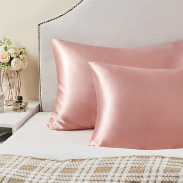 2-Pack Satin Pillowcases for Hair & Skin – Soft, Cooling, Silk-Like Comfort with Envelope Closure